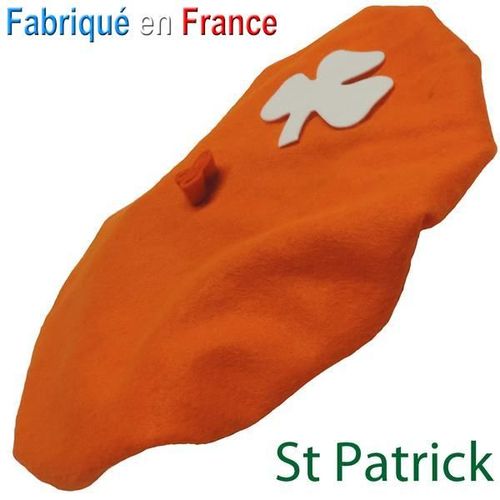 Chapeau Saint Patrick, Béret Orange Pour Fêter La Fête Irlandaise Le 17mars