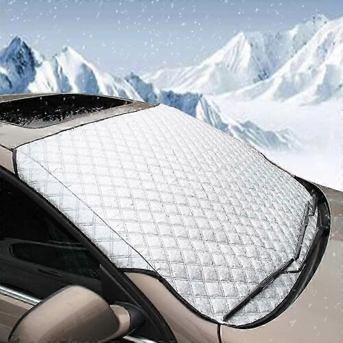 Housse De Pare-Brise De Voiture, Housse De Pare-Brise De Protection Ultra Épaisse Robuste - Snow Ice Frost Sun Uv Dust Water Resistent - Pefect Fit For Cars Suvs All Y