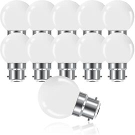 B22 Ampoule Led À Baïonnette 3w, Mini Globe Balle De Golf B22 G45 Ampoule, Blanc Chaud 3000k, 280lm, Non Dimmable, Paquet De 10 [Classe Énergétique G] Ty