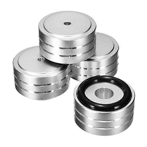 4pcs 40x20mm Aluminium Hifi Ampli Haut-Parleur Isolation Support Platine Dac Pieds Pad (argent)