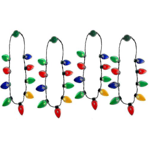 Led Lumière Bulbe De Noël Collier Fête (Famille 4 Pack)