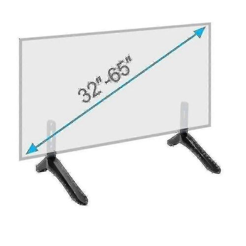 2pcs Universal Tv Stand Base Mount Vizio pour 32-65 pouces Samsung Sony Lcd Tv Pas Pour Lg Tv Télévision Noir Support De Table Haute Qualité