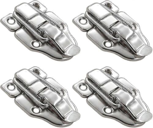 Acier Inoxydable Serrure Robuste Toggle Catch Suitcase Wooden Box Case Latch Fermoir Lockable Box Buckle Pour Flight Case Toolbox Craft Boxes Closet Dra