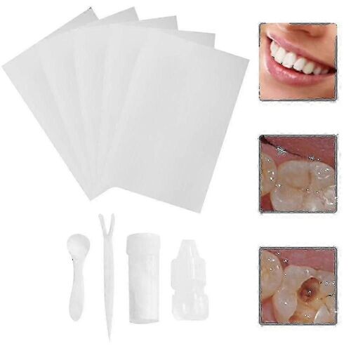 Réparation Ciment Dents Écart Faux-Dents Solide Colle Ensemble Kit D'obturation Dentaire Temporaire Faux Dents Colle Dents Lacunes Dentaires-yvan