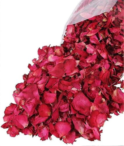 300g Pétales De Rose Séchés Naturels Vraie Fleur Pétale Rouge Sec Pour Bain De Pieds Corps