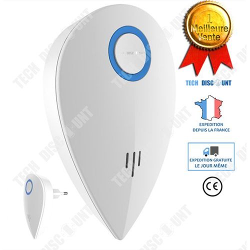 TD Répulsif Insectes Ultrasons Multifonctionnel Technologie Ultrasonique Repousser Moustiques Araignées Cafards Intérieur Extérieur