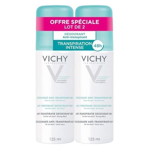 Vichy Déodorant Anti-Transpirant 48h Spray Lot De 2 X 125ml 