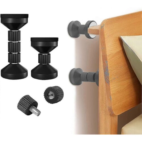 Lot De 4 Butées De Tête De Lit Réglables, Filetées, Anti-Tremblement, Fixation Murale
