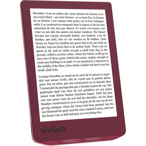 Liseuse eBook VIVLIO LIGHT Rouge