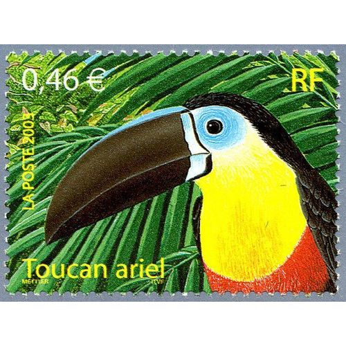 France 2003, Très Beau Timbre Neuf** Luxe Yvert 3549, Série Nature De France, Le Toucan Ariel.
