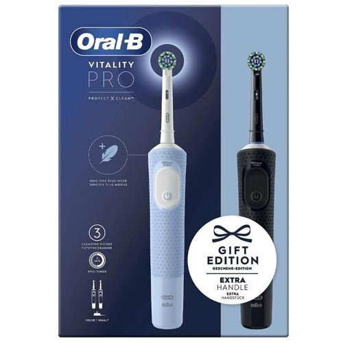 Oral-B Vitality Pro D103 Duo Brosse À Dents Électrique Noir Bleu