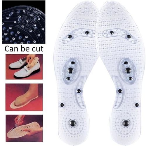 Tempsa 2pcs Semelle De Massage De Thérapie D'acupressure De Pied De Thérapie Magnétique Fit For Eu 35-41 Femmes