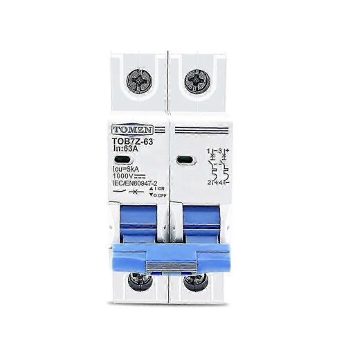 Mini disjoncteur solaire 2p dc 1000v disjoncteur dc mcb pour système photovoltaïque, 63a-yvan