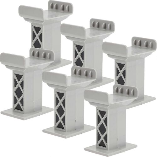 6pcs Train Bridge Pier Toys Enfants Train Bridge Support Contremarches Train Track Accessoires-Yvan
