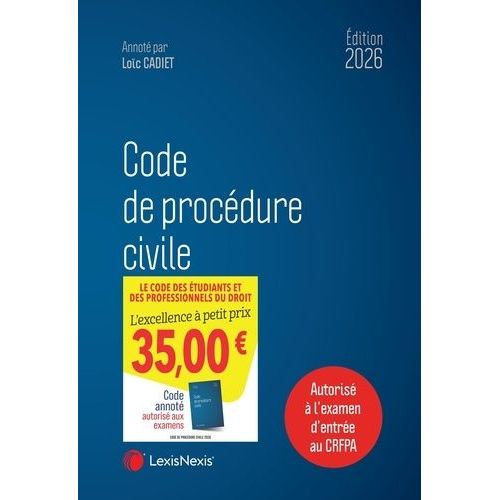 Code De Procédure Civile - Edition 2026
