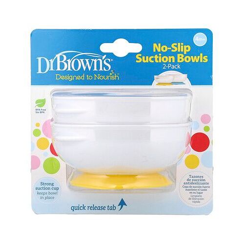 Dr. Brown's, Bols À Succion Anti-Glisse, 4 Mois Et Plus, Paquet De 2