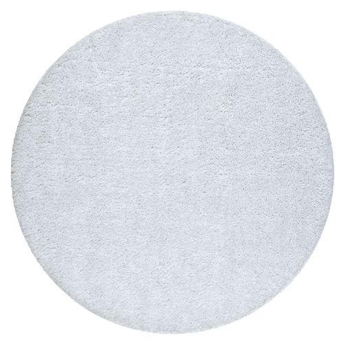 ko?o 50 cm Tapis de salle de bain SYNERGY cercle, glamour, antidérapant, doux - lurex blanc