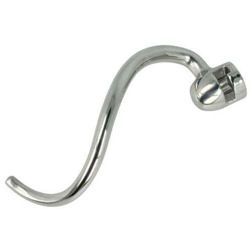 vhbw Crochet pétrisseur compatible avec KitchenAid KSM152, KSM151PS, KSM154, KSM153 robot culinaire - Pale, 18 x 6 cm, acier inoxydable argenté
