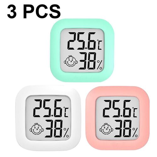 Lot de 3 thermomètres et hygromètres numériques d'intérieur - Indicateur précis de température et d'humidité pour la maison et le bureau