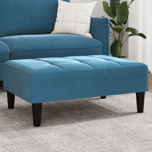 Vidaxl Repose-Pied Bleu 77x55x31 Cm Velours