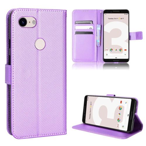 Étui Pour Google Pixel 3 Titulaire De La Carte Bicelle Couverture Portefeuille Magnétique - Violet