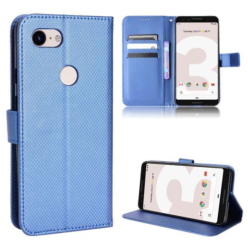 Étui Pour Google Pixel 3 Titulaire De La Carte Bicelle Couverture Portefeuille Magnétique - Bleu