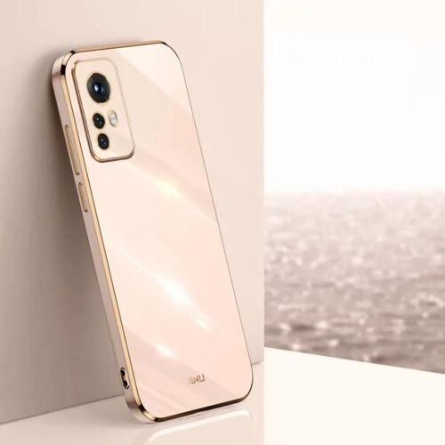 Coque de téléphone Xiaomi 12 TPU - 6D Electroplate,Bord droit,Rose Rose
