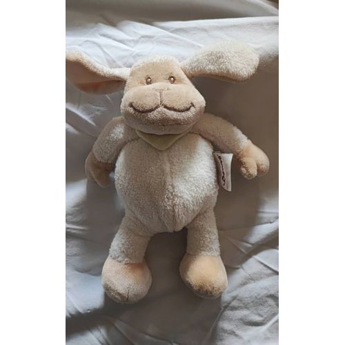 Doudou mouton bengy écharpe verte