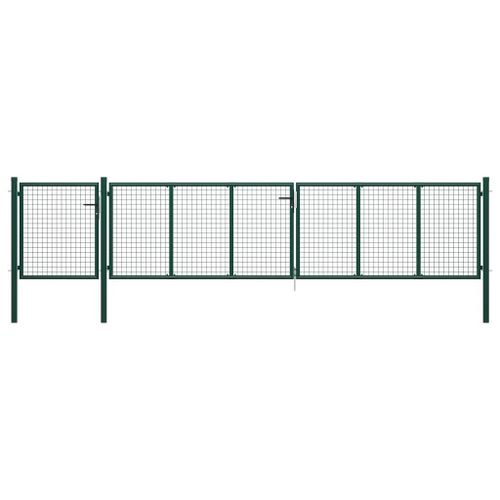 Prolenta Premium - Portail De Jardin Acier 500 X 100 Cm Vert