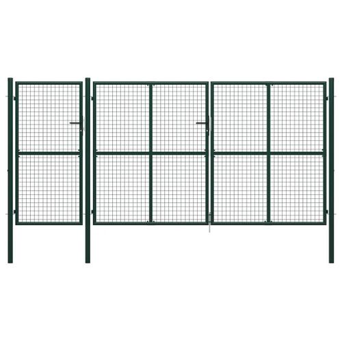 Prolenta Premium - Portail De Jardin Acier 400 X 200 Cm Vert