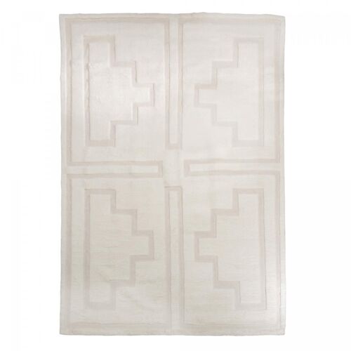 Tapis Salon Fait Main Calista Crème 200x300 En Laine