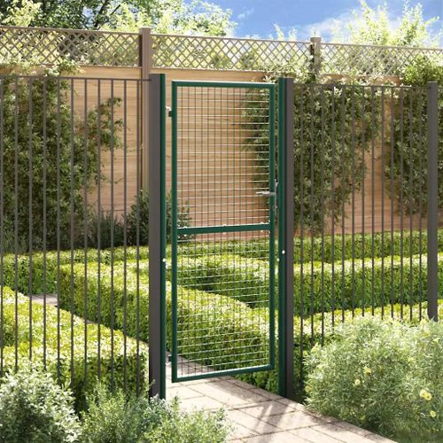 Prolenta Premium - Portail De Clôture Acier 100x200 Cm Vert
