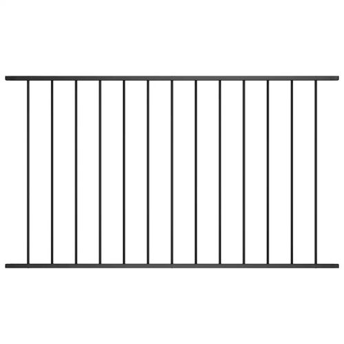 Prolenta Premium - Panneau De Clôture Acier Enduit De Poudre 1,7x1 M Noir