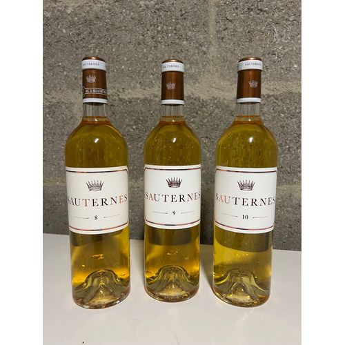 Sauternes Numérotés 8/9/10. Mise En Bouteille Par Château D¿Yqem.