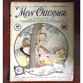 Mon Ouvrage N° 156 Août 1929 Tous Les Travaux De Dames. Coussin En Velours Orné D'une Scène Champêtr