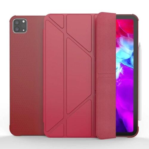 Coque Ipad Pro 11 - Multi-Pliage En Cuir Tpu,Rouge,Compatibilité 2018-2022 Rouge