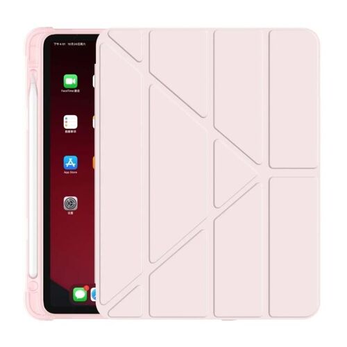 Coque Ipad Air 2022/2020 - Multi-Pliage En Cuir Pu,Anti-Chute,Fente Pour Stylo,Rose Clair Rose Clair