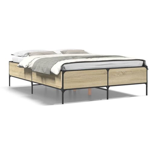 Vidaxl Cadre De Lit Sans Matelas Chêne Sonoma 160x200 Cm
