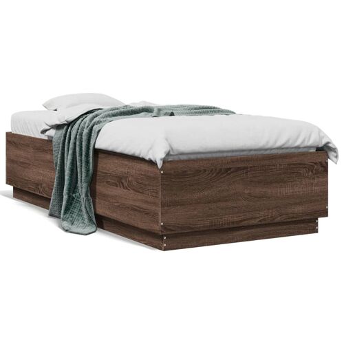 vidaXL Cadre de lit sans matelas chêne marron 90x190 cm