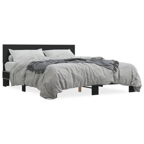 Vidaxl Cadre De Lit Sans Matelas Noir 160x200 Cm