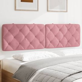 Vidaxl Coussin De Tête De Lit Rose 180 Cm Velours
