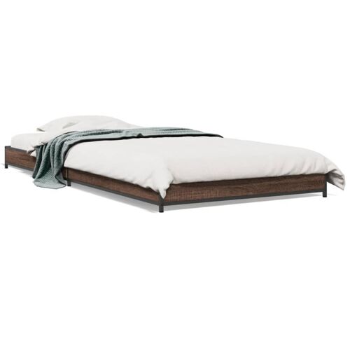 vidaXL Cadre de lit sans matelas chêne marron 75x190 cm
