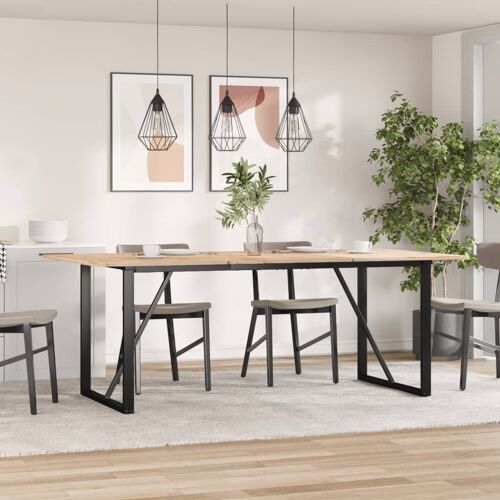 Vidaxl Pieds De Table À Manger Cadre En O 160x80x73 Cm Acier
