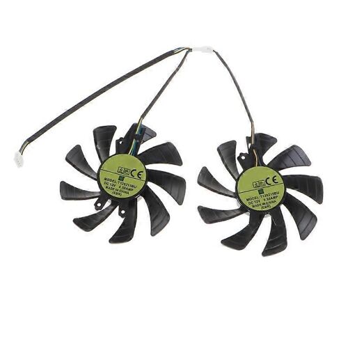 2PCS 86mm Carte Graphique Refroidissement VGA Ventilateur T129215BU 4Pin 12V 0.50A Refroidisseur Ventilateur