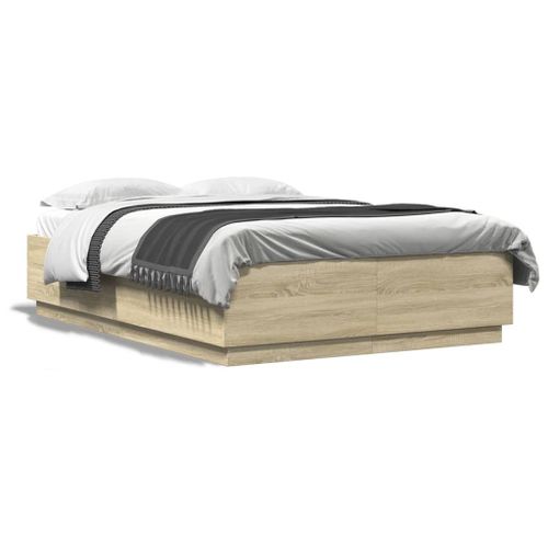 Vidaxl Cadre De Lit Sans Matelas Chêne Sonoma 120x200 Cm