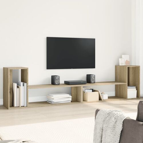 vidaXL Meubles TV 2 pcs chêne sonoma 100x30x50 cm bois d'ingénierie