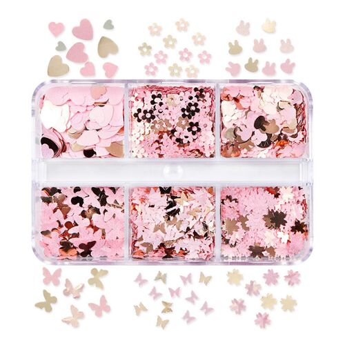 6 Grilles Epoxy Résine Remplissages Bijoux Fabrication Accessoires Paillettes Nail Art Décor
