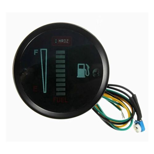Jauge De Carburant De Moto 12v Compteur De Niveau D'huile De Réservoir Avec Écran Lcd Diamètre De Coque De 52 Mm Pour La Modification De La Moto De Voiture