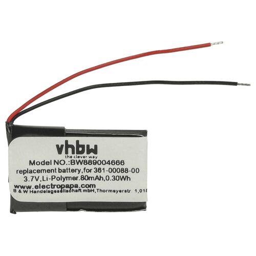 Vhbw Batterie Compatible Avec Garmin Approach X40 Smartwatch Montre Connectée Bracelet Fitness (80mah, 3,7v, Li-Polymère)