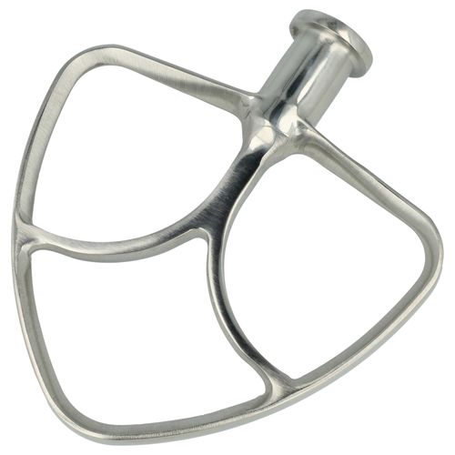 vhbw Batteur plat compatible avec KitchenAid KSM90, KSM88PSQ, KSM85PS, KSM75 robot de cuisine - Accessoire mélangeur argenté